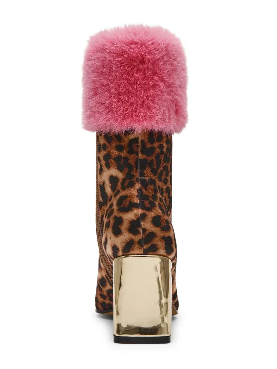 Ботинки-ботильоны Vita Pom Pom Square Toe с квадратным мысом, каблук 7,6 см Betsey Johnson — изображение 3 из 5, мульти