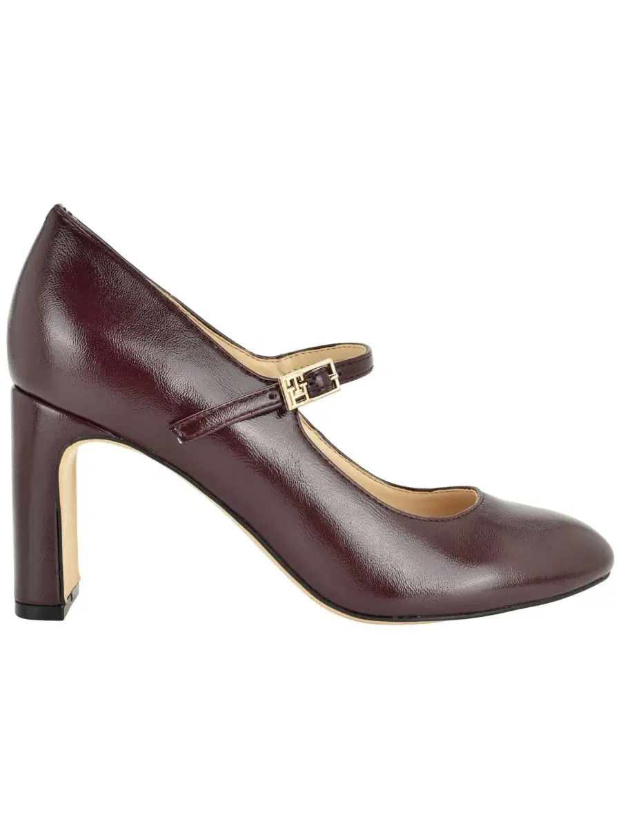 Туфли-лодочки Мэри Джейн с пряжкой Sloane Tommy Hilfiger — изображение 2 из 5, темный красный