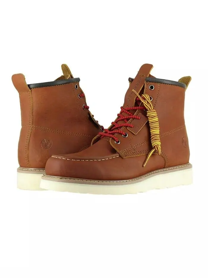 Мужские рабочие ботинки Moc Toe 6– Ботинки на танкетке со стальным носком – Подошва Vibram EVA – — коричневый