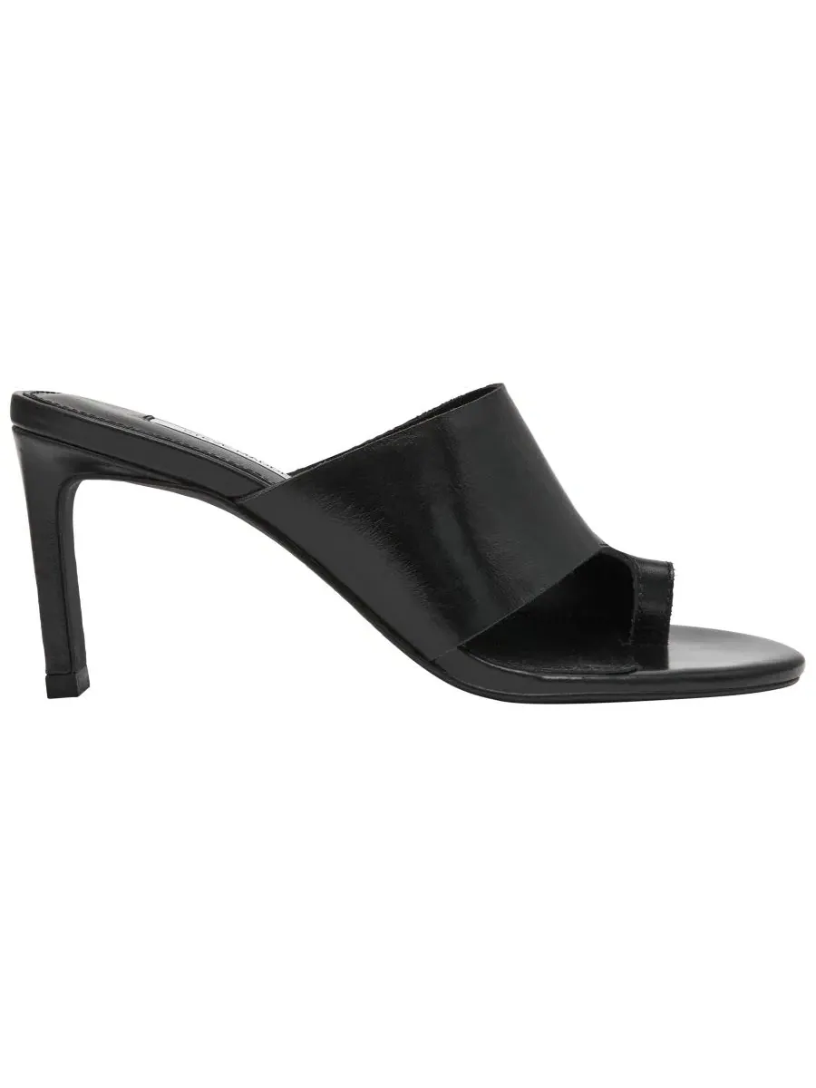 Босоножки на каблуке-лезвии Valentin Hooded Blade-Heel Steve Madden — изображение 2 из 7, черный