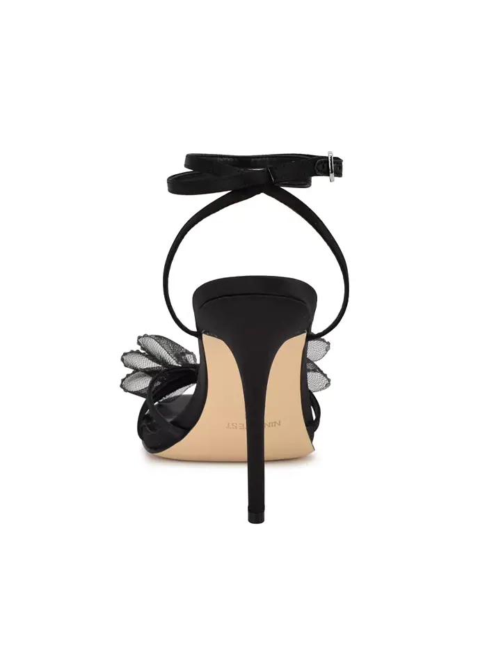 Женские стрейчевые босоножки на шпильке Minky с ремешками Nine West — изображение 3 из 5, черный
