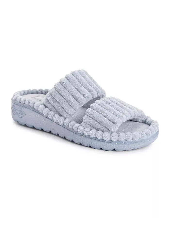 Женские тапочки-слайды с двойным ремешком MUK LUKS — изображение 1 из 8, облачный