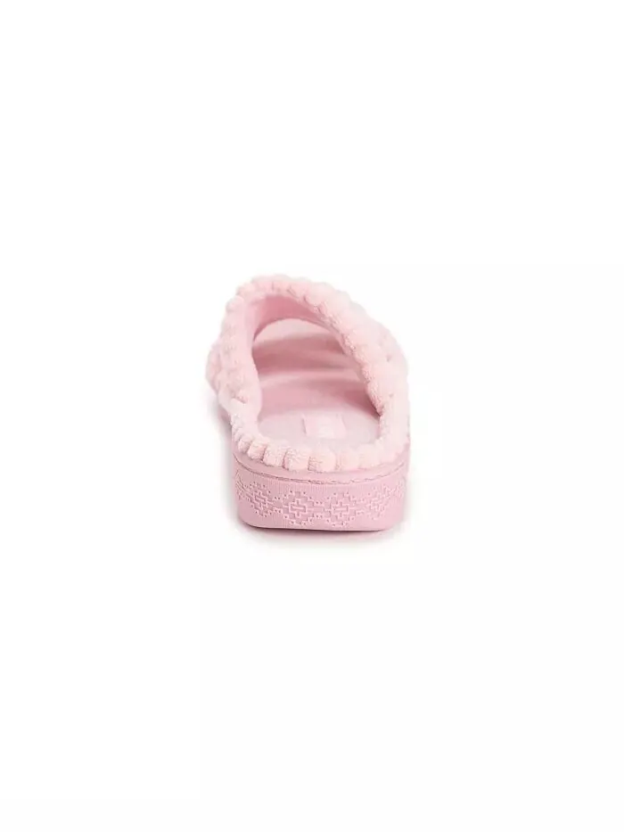 Женские тапочки-слайды с двойным ремешком MUK LUKS — изображение 3 из 8, розовый