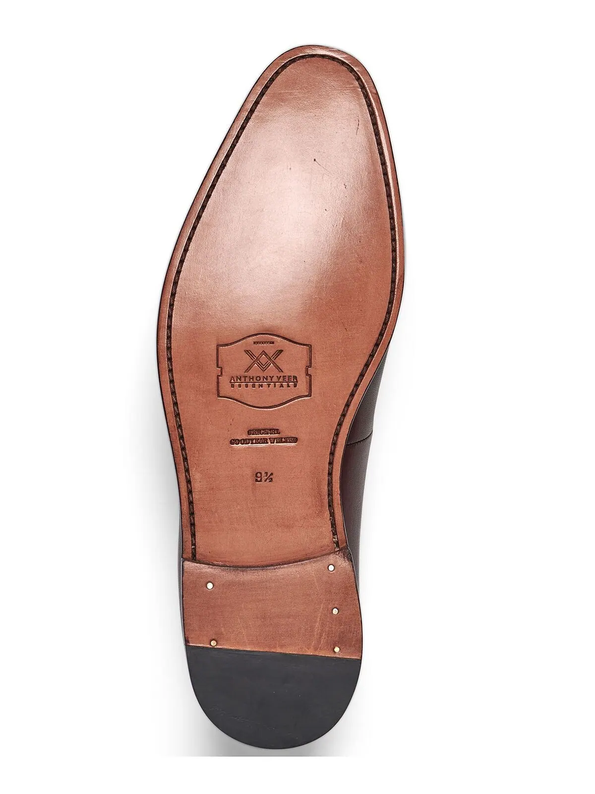 Мужские кожаные модельные туфли-оксфорды clinton cap-toe Anthony Veer — изображение 3 из 5, коричневый