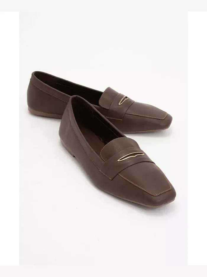 Иридесса Кожаные Лоферы на Плоской Подошве (Женщины) Forever & Always Shoes — изображение 1 из 4, коричневый