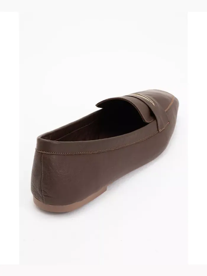 Иридесса Кожаные Лоферы на Плоской Подошве (Женщины) Forever & Always Shoes — изображение 3 из 4, коричневый