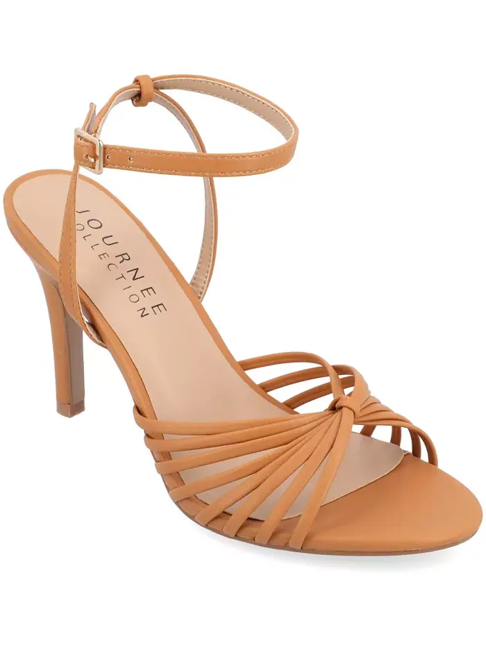Женские босоножки Vanita Stiletto на тонком каблуке с ремешками Journee Collection — изображение 1 из 6, бежевый