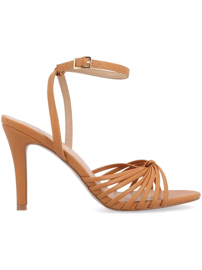 Женские босоножки Vanita Stiletto на тонком каблуке с ремешками Journee Collection — изображение 2 из 6, бежевый