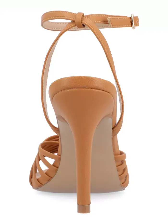 Женские босоножки Vanita Stiletto на тонком каблуке с ремешками Journee Collection — изображение 3 из 6, бежевый