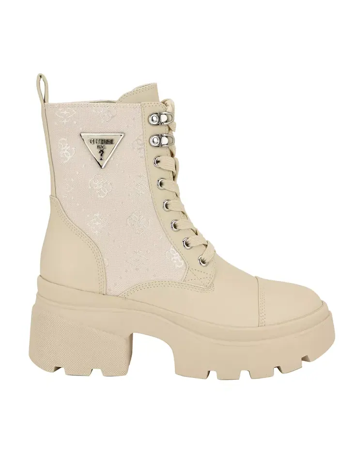 Женские ботинки Yarini Platform Lug Combat Guess — изображение 2 из 5, слоновая кость/кремовый