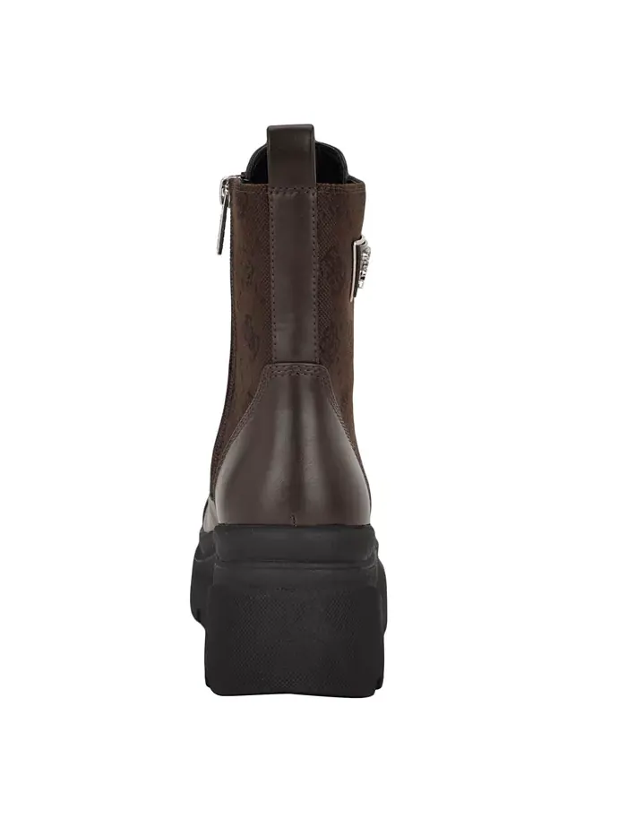 Женские ботинки Yarini Platform Lug Combat Guess — изображение 3 из 6, коричневый
