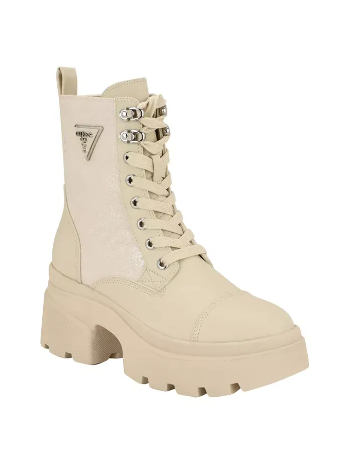 Женские ботинки Yarini Platform Lug Combat Guess — изображение 6 из 6, коричневый