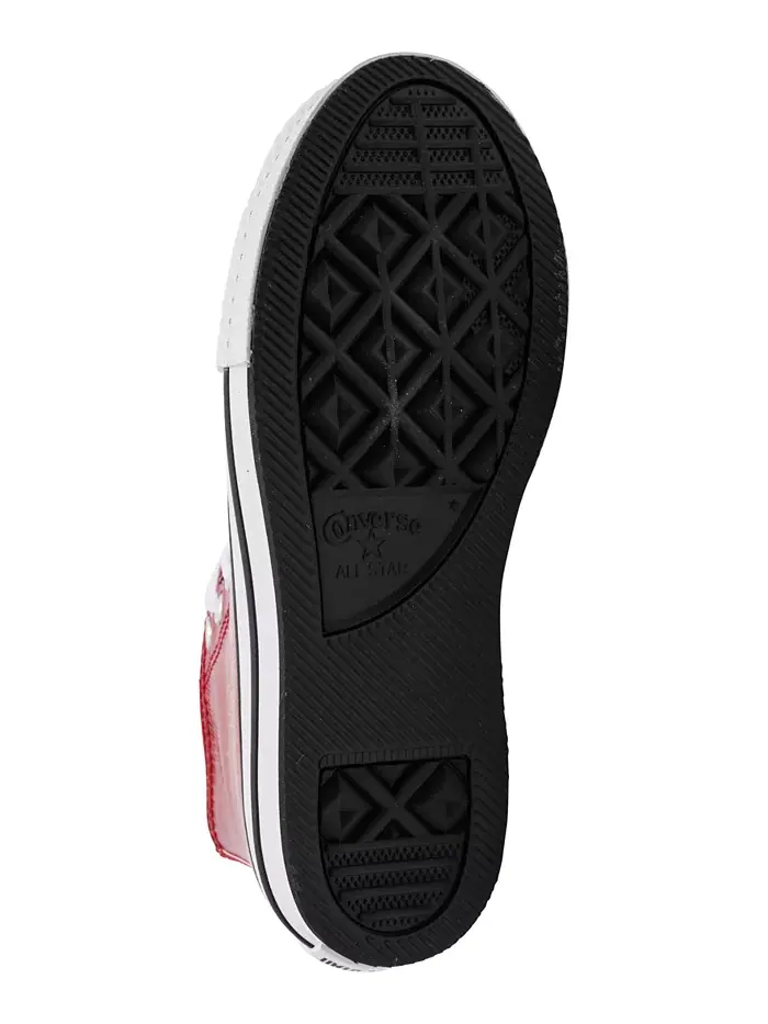 Кроссовки Chuck Taylor All Star Glitter Lift на платформе для девочек от Finish Line Converse — изображение 6 из 6, красный
