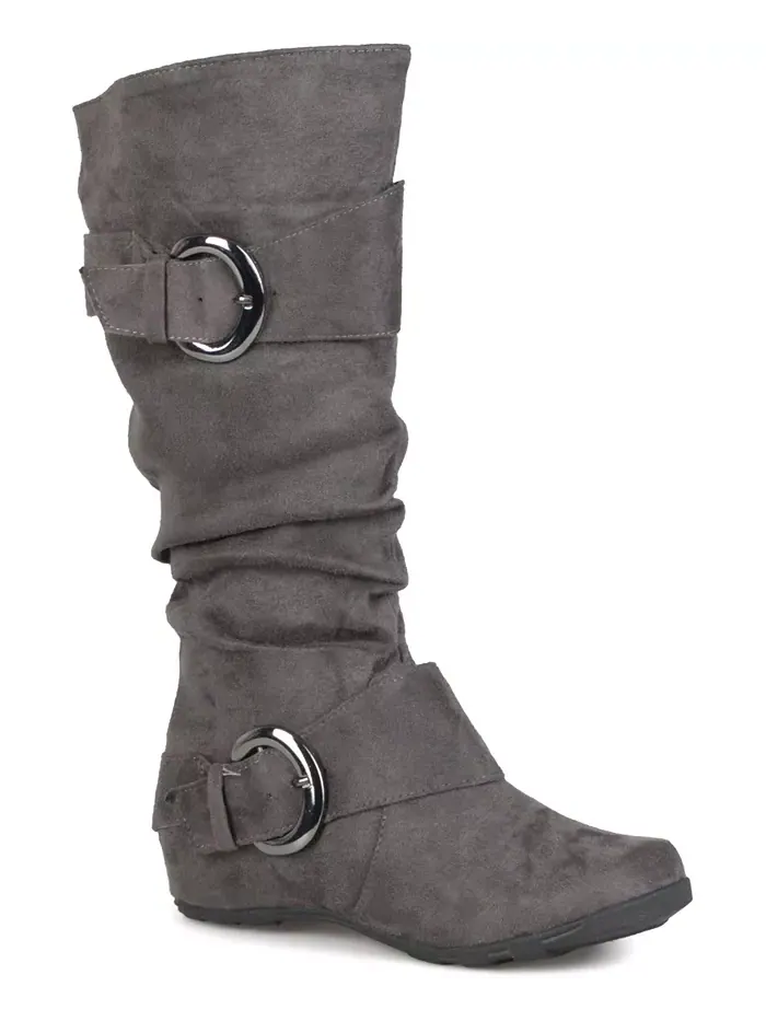 Женские сапоги Jester Extra Wide Calf с плиссировкой и пряжкой Mid Shaft Journee Collection