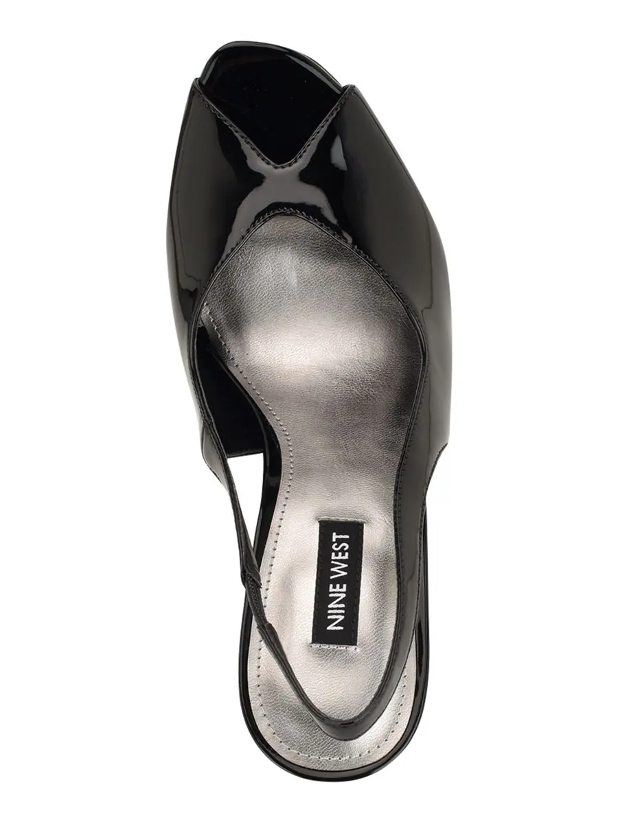 Женские сандалии Pretta с открытым носком и открытой пяткой на шпильке Nine West — изображение 4 из 5, черный