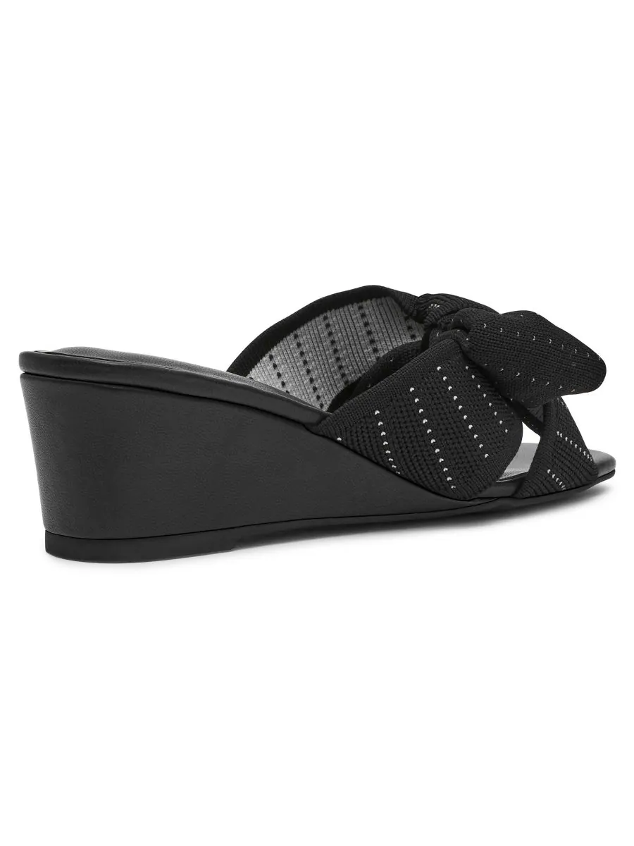 Женские сандалии на танкетке Dara Bow Anne Klein — изображение 6 из 7, черный