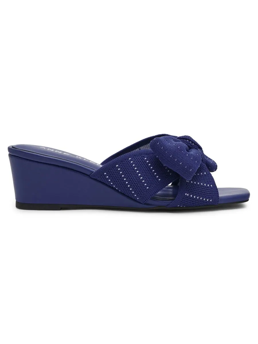 Женские сандалии на танкетке Dara Bow Anne Klein — изображение 2 из 7, темно-синий