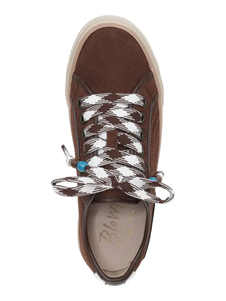 Женские кроссовки на шнуровке лазурного цвета Blowfish Malibu, Espresso Faux Suede — изображение 4 из 5, бежевый