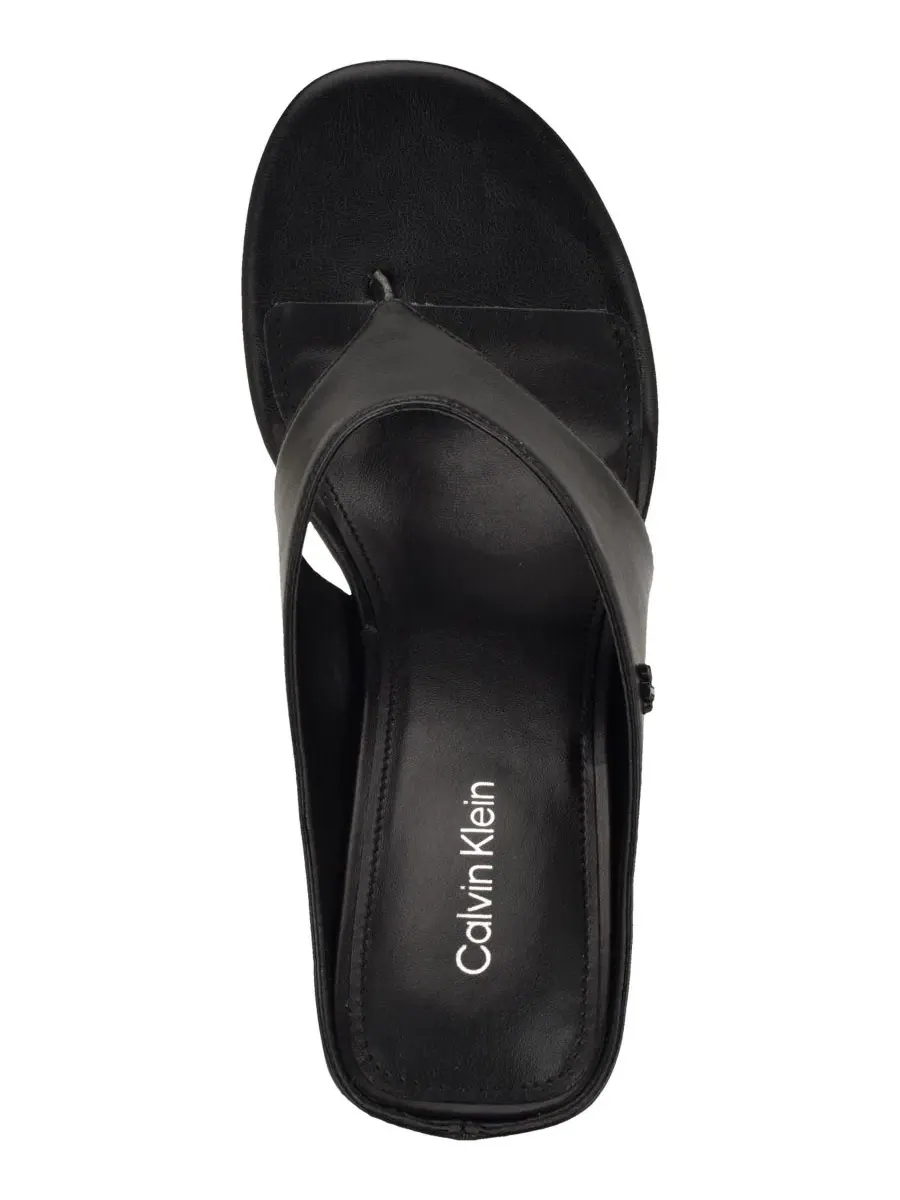 Женские сандалии-вьетнамки на танкетке Marchela Thong Calvin Klein — изображение 4 из 6, черный