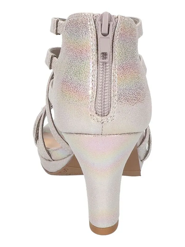 Женские сандалии на платформе с молнией в форме пчелы Easy Street, цвет Natural Iridescent- Fabric — изображение 3 из 7