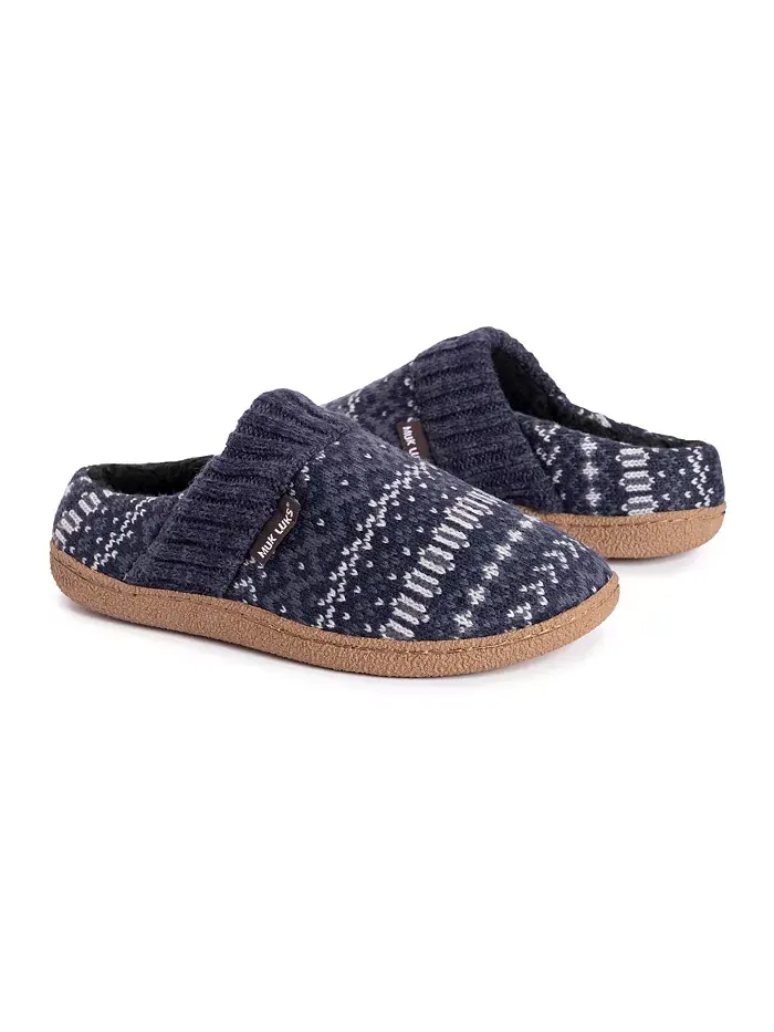 Мужские тапочки Marcel, темно-синие, M (10-11) Muk Luks — изображение 6 из 7, синий
