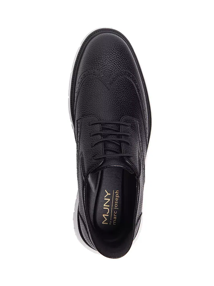 Hill Street Оксфорды Wingtip с технологией Hands-Free Slip On из кожи Marc Joseph New York — изображение 5 из 8, черный