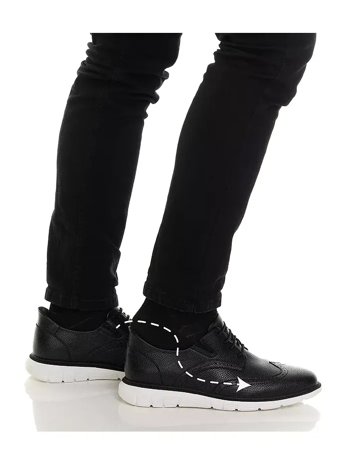Hill Street Оксфорды Wingtip с технологией Hands-Free Slip On из кожи Marc Joseph New York — изображение 6 из 8, черный