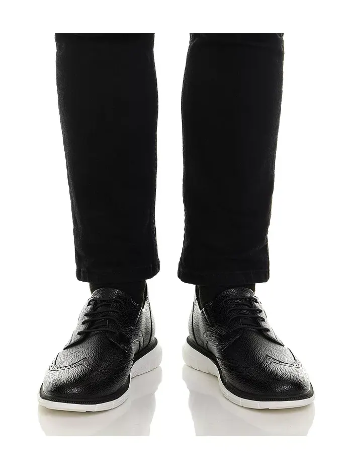 Hill Street Оксфорды Wingtip с технологией Hands-Free Slip On из кожи Marc Joseph New York — изображение 7 из 8, черный