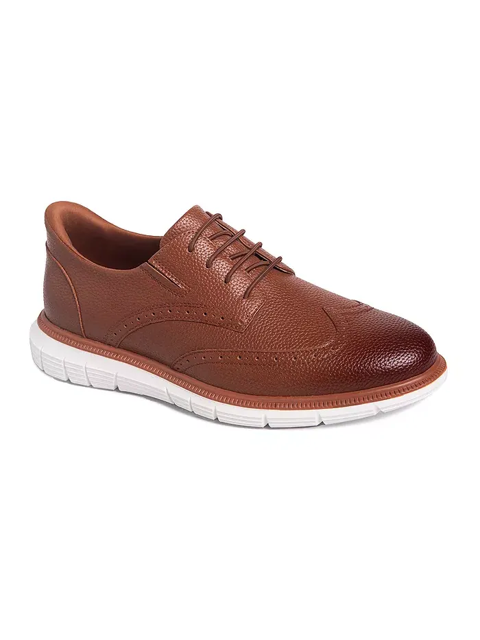Hill Street Оксфорды Wingtip с технологией Hands-Free Slip On из кожи Marc Joseph New York — изображение 1 из 8, коньячный