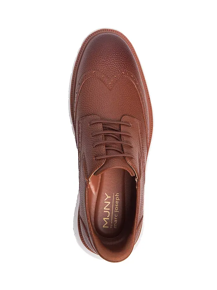 Hill Street Оксфорды Wingtip с технологией Hands-Free Slip On из кожи Marc Joseph New York — изображение 5 из 8, коньячный
