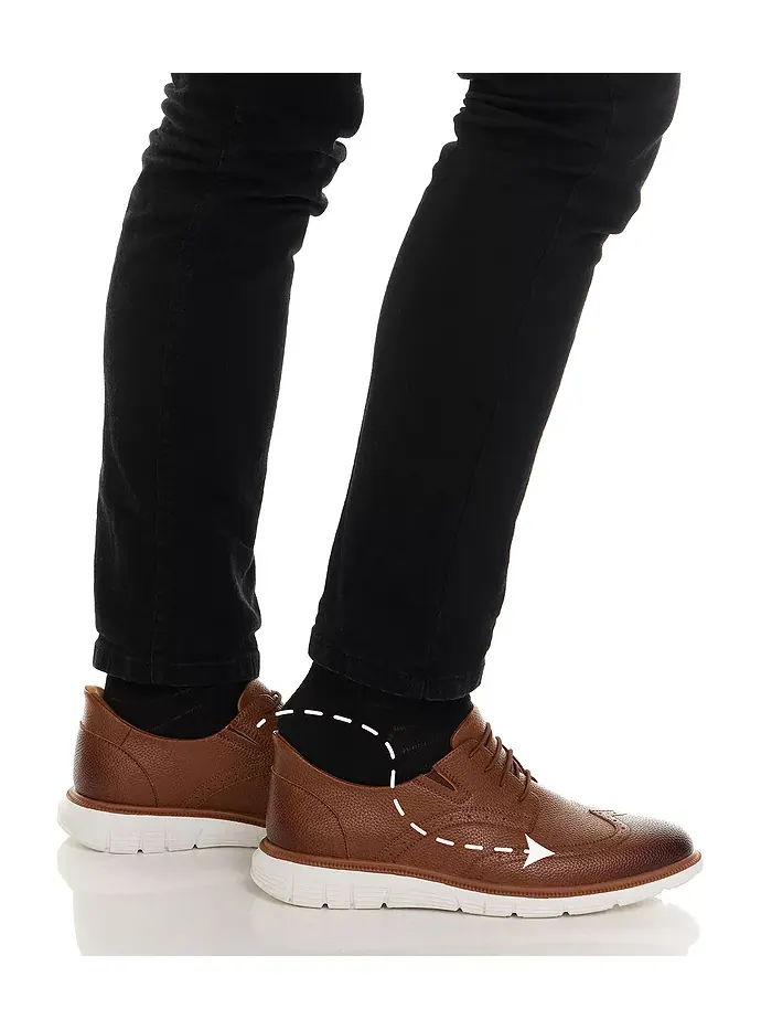 Hill Street Оксфорды Wingtip с технологией Hands-Free Slip On из кожи Marc Joseph New York — изображение 6 из 8, коньячный