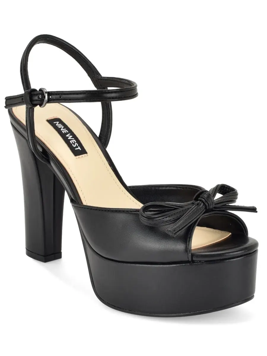 Босоножки на платформе с заостренным мысом Nessle Nine West — изображение 1 из 5, черный