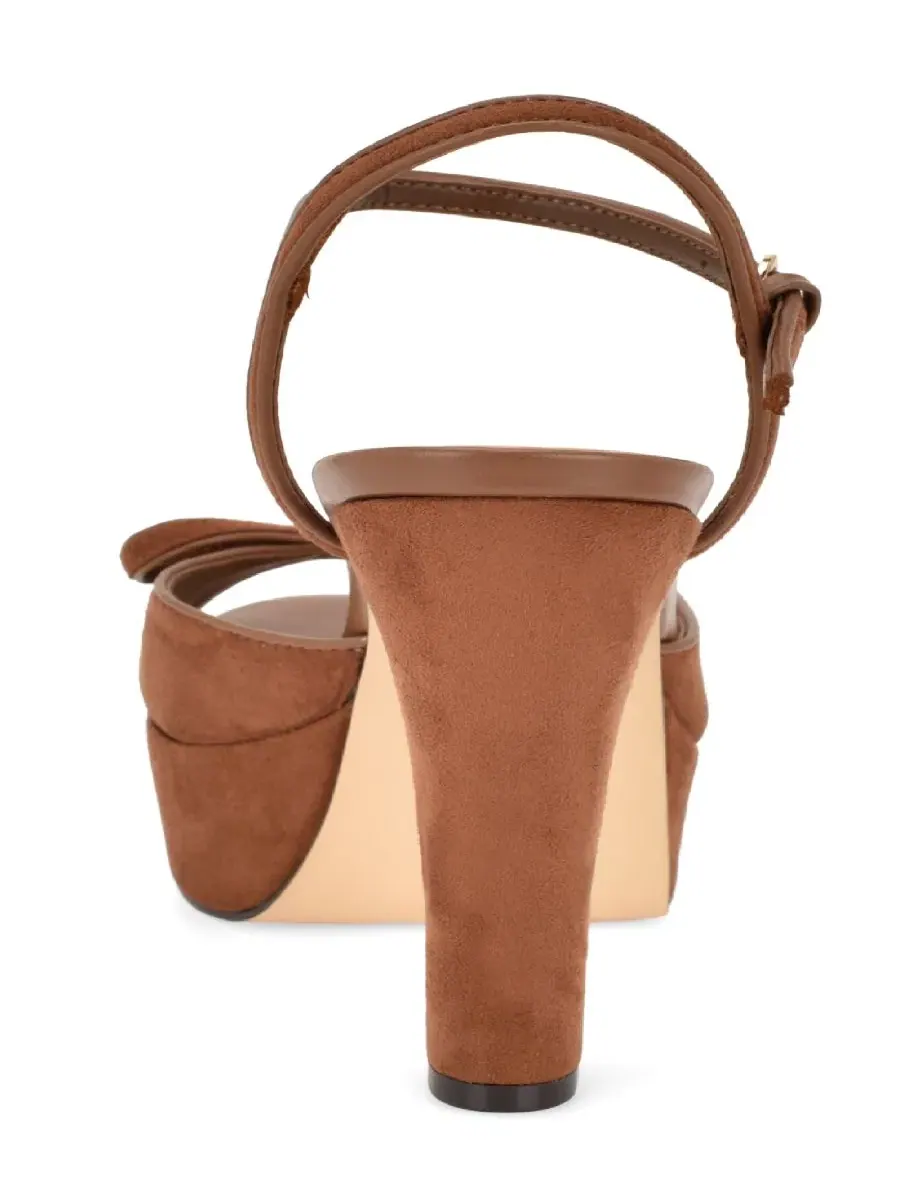 Босоножки на платформе с ремешком на щиколотке Nessle Nine West — изображение 3 из 5, коричневый