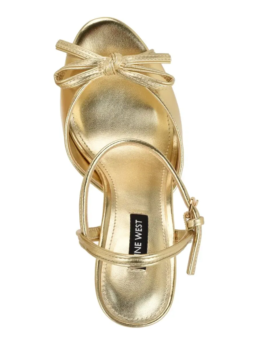 Сандалии на платформе с каблуком Nessle Nine West — изображение 4 из 5, золото