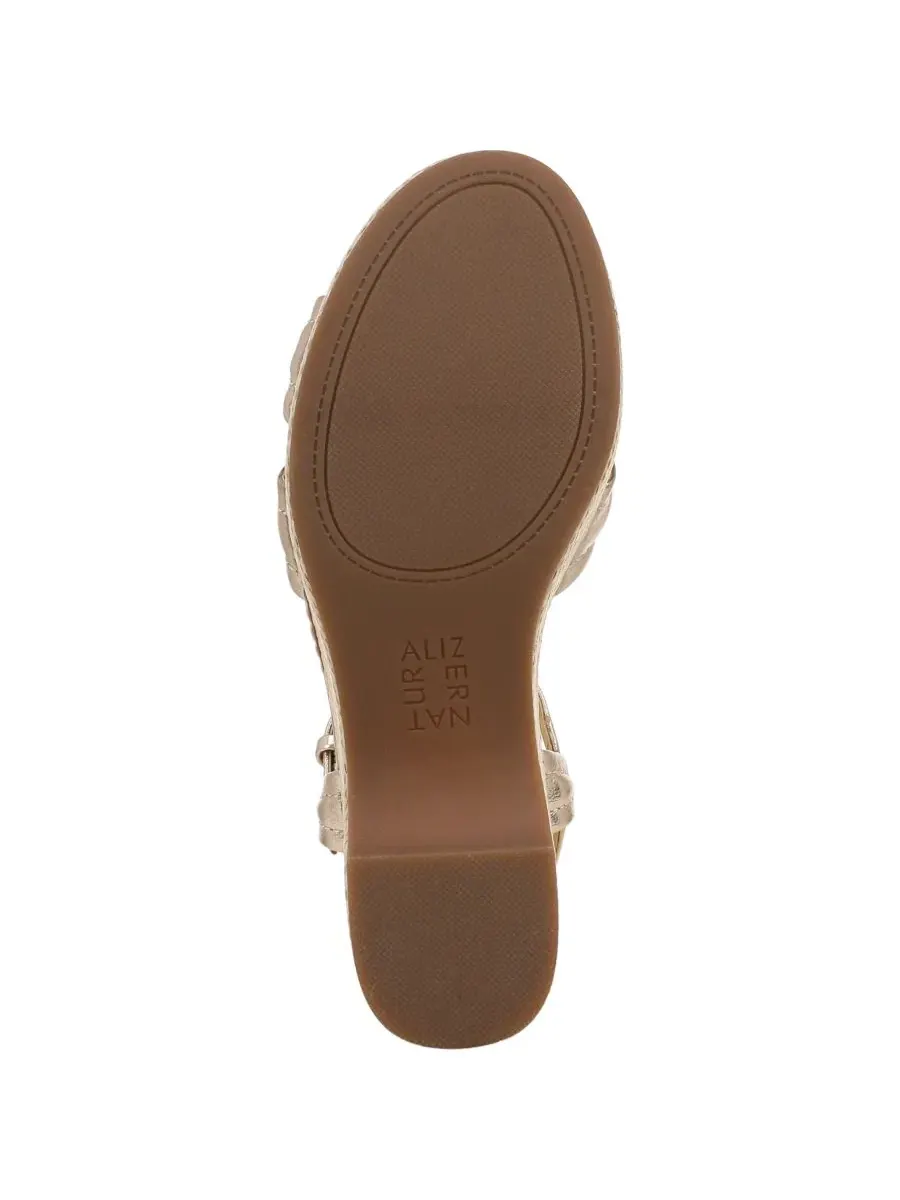 Сандалии на танкетке с ремешками Dovie Naturalizer, Champagne Metallic Leather — изображение 5 из 5