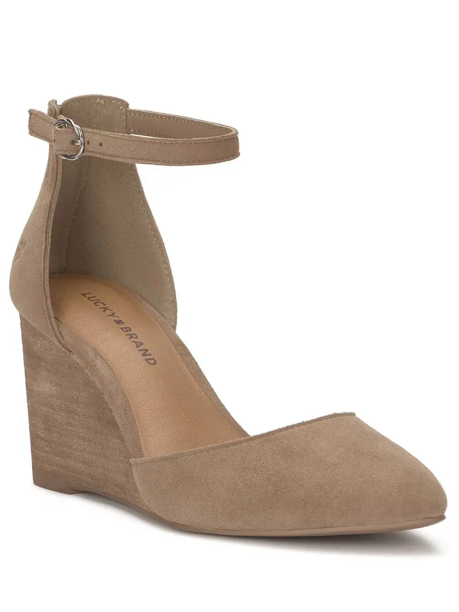 Туфли-лодочки Nitika на танкетке Lucky Brand, Porcini Suede — изображение 1 из 5