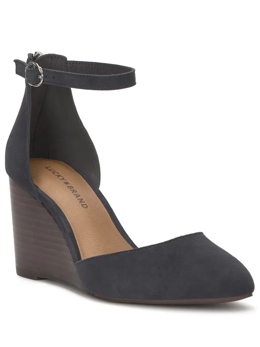 Туфли-лодочки на танкетке с пряжкой Lucky Brand Nitika — изображение 1 из 5, синий