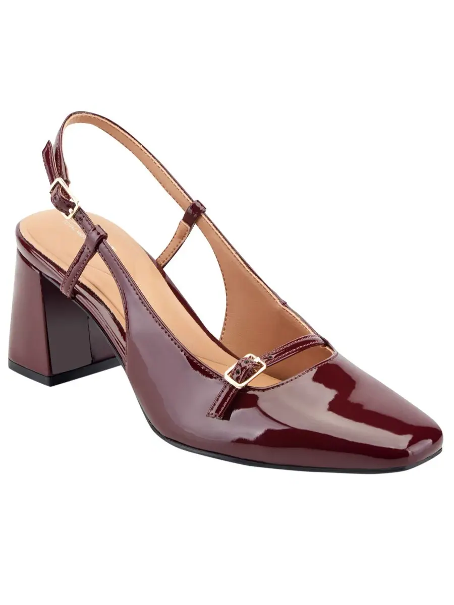 Женские туфли-мэри джейн на каблуке-блоке с пряжкой, модель Darby Slingback Rockport — изображение 1 из 5, бордовый