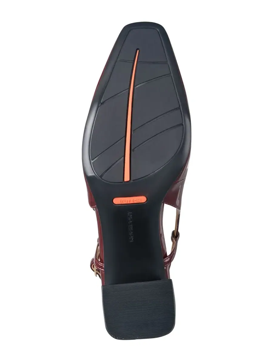 Женские туфли-мэри джейн на каблуке-блоке с пряжкой, модель Darby Slingback Rockport — изображение 5 из 5, бордовый