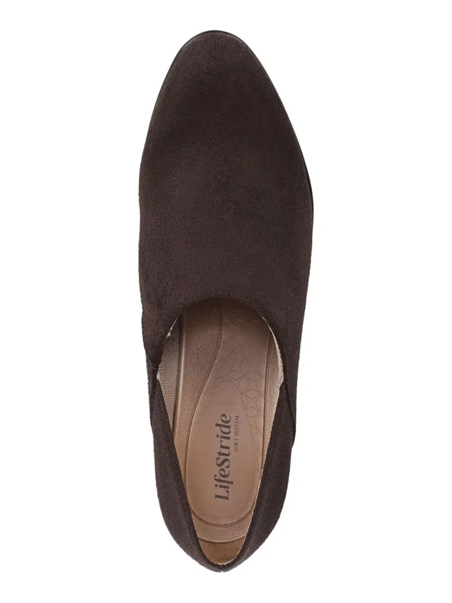 Туфли-лодочки на устойчивом каблуке LifeStride, Dark Chocolate Microsuede — изображение 4 из 5