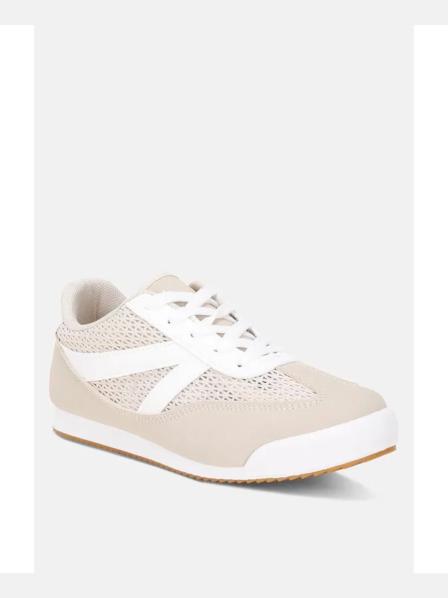 Женские кроссовки с закрытым носком и шнуровкой Tibala Padded Collar Lace-Up Sneakers London Rag — изображение 1 из 6