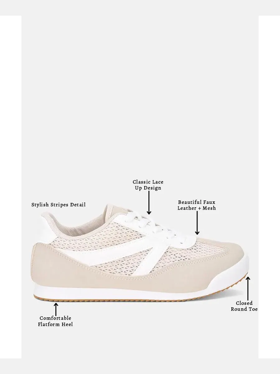 Женские кроссовки с закрытым носком и шнуровкой Tibala Padded Collar Lace-Up Sneakers London Rag — изображение 6 из 6