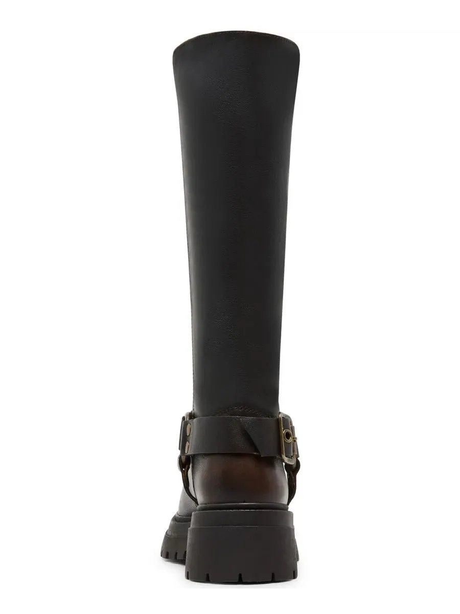 Ботинки Steve Madden Everest Platform Lug-Sole Engineer Tall — изображение 3 из 7, коричневый