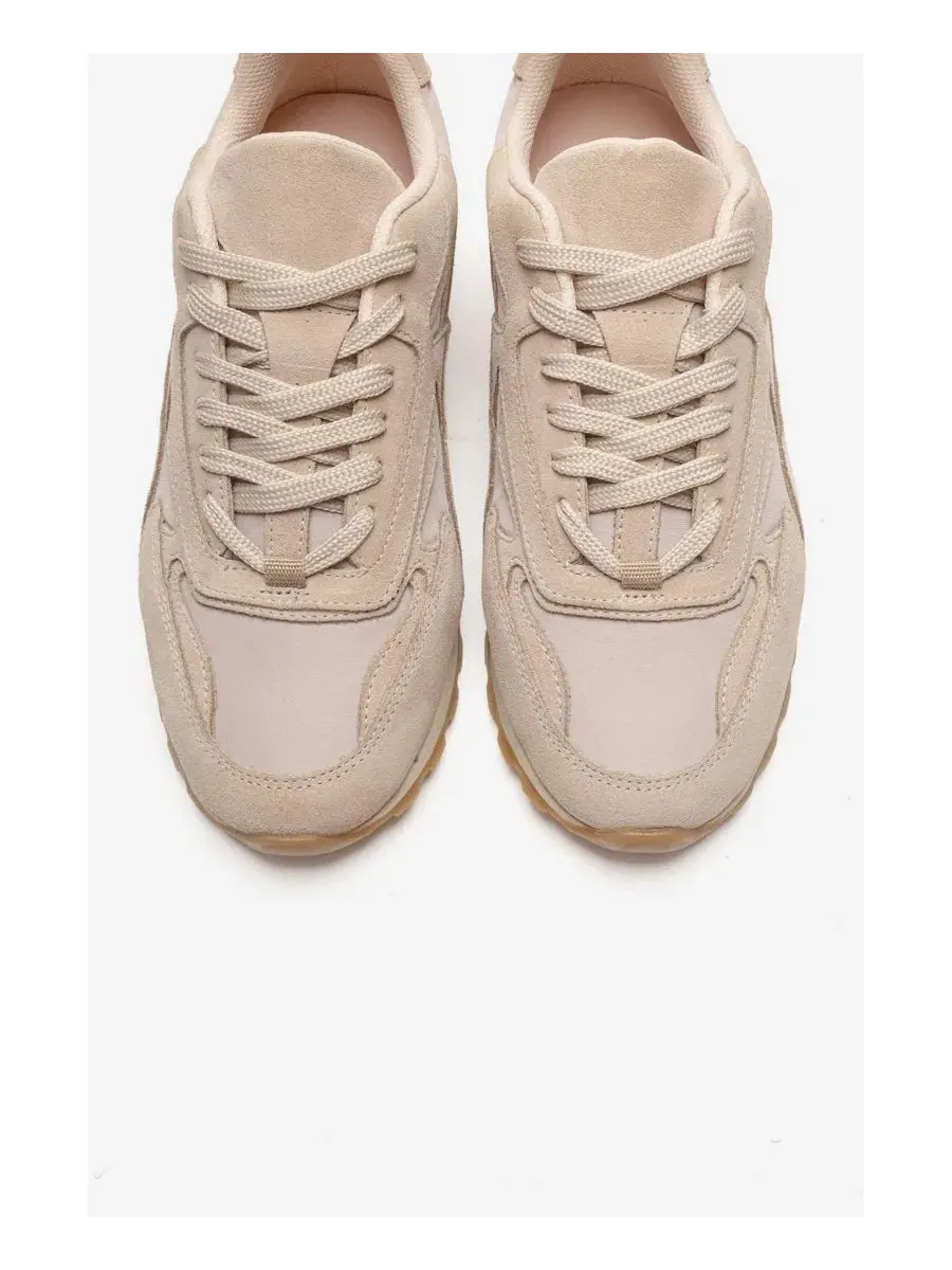 Кроссовок из замши Sahra Leather Sneaker Forever & Always Shoes — изображение 5 из 6, бежевый