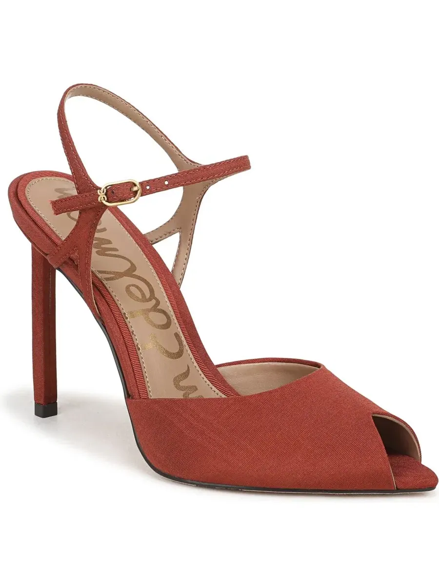 Туфли-лодочки Tinslie на каблуке Sam Edelman, Ginger Copper Satin Fabric