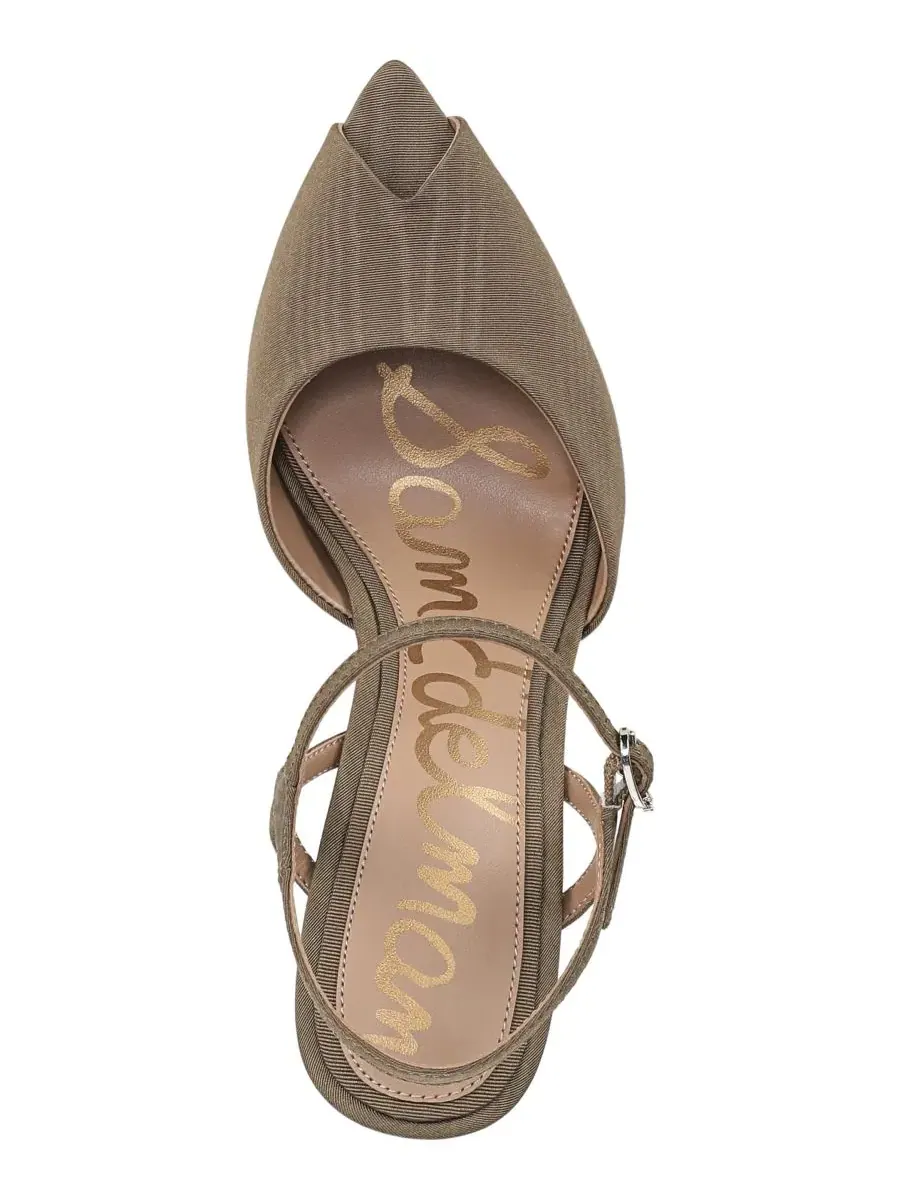 Туфли-лодочки на каблуке с открытым мысом Tinslie Strappy Sam Edelman — изображение 4 из 5, темный серебристый