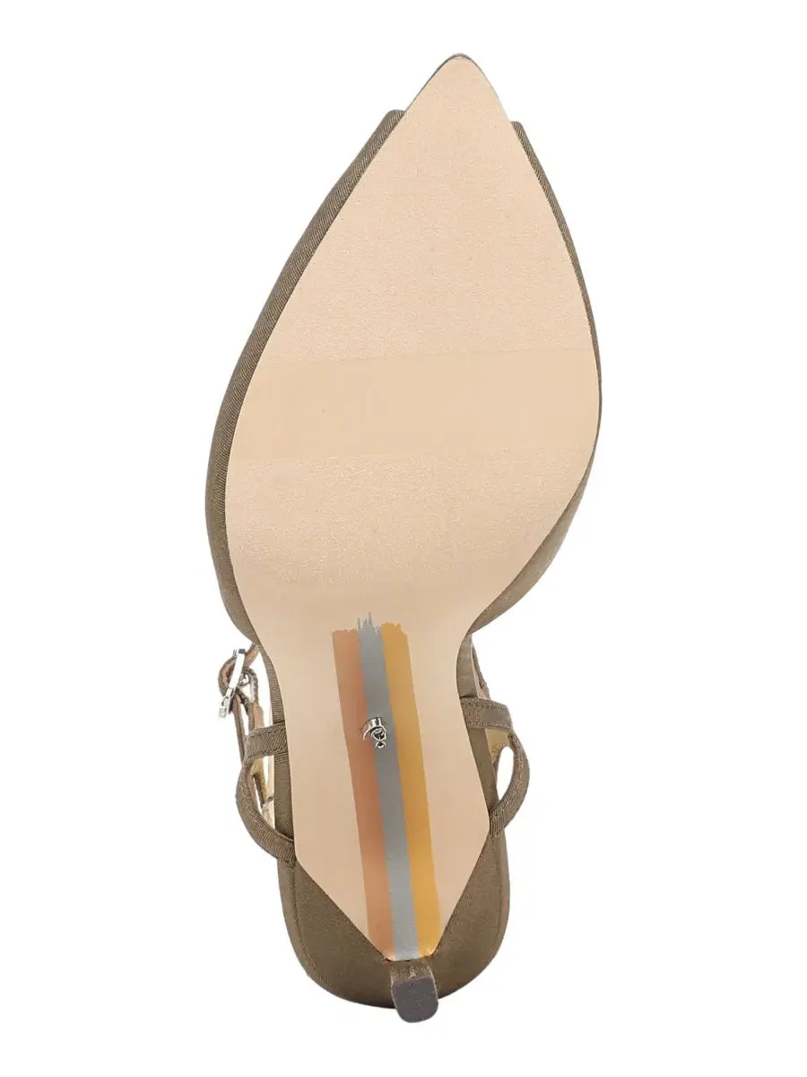Туфли-лодочки на каблуке с открытым мысом Tinslie Strappy Sam Edelman — изображение 5 из 5, темный серебристый