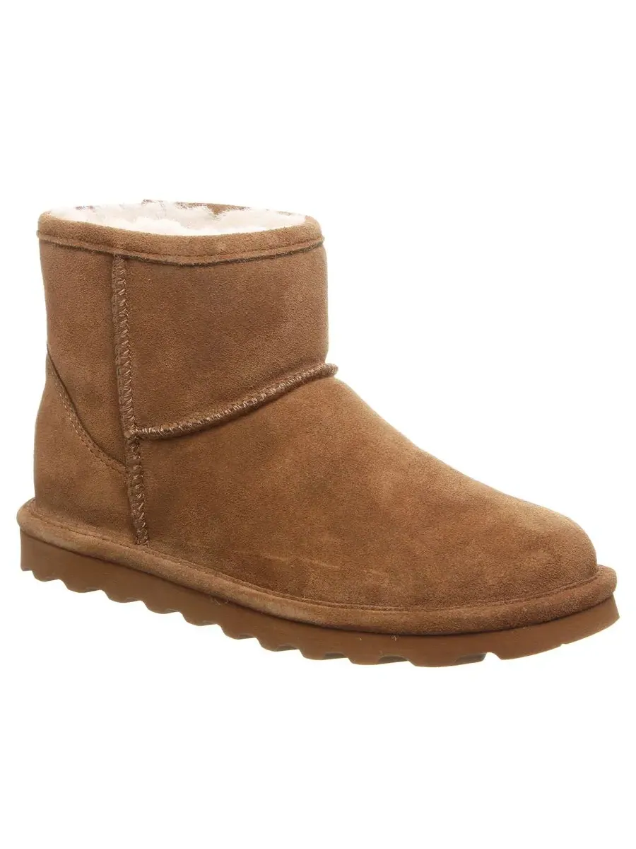 Женские ботинки Alyssa Solid Pull-On Ankle с замшевым верхом BEARPAW — изображение 1 из 4, хикори