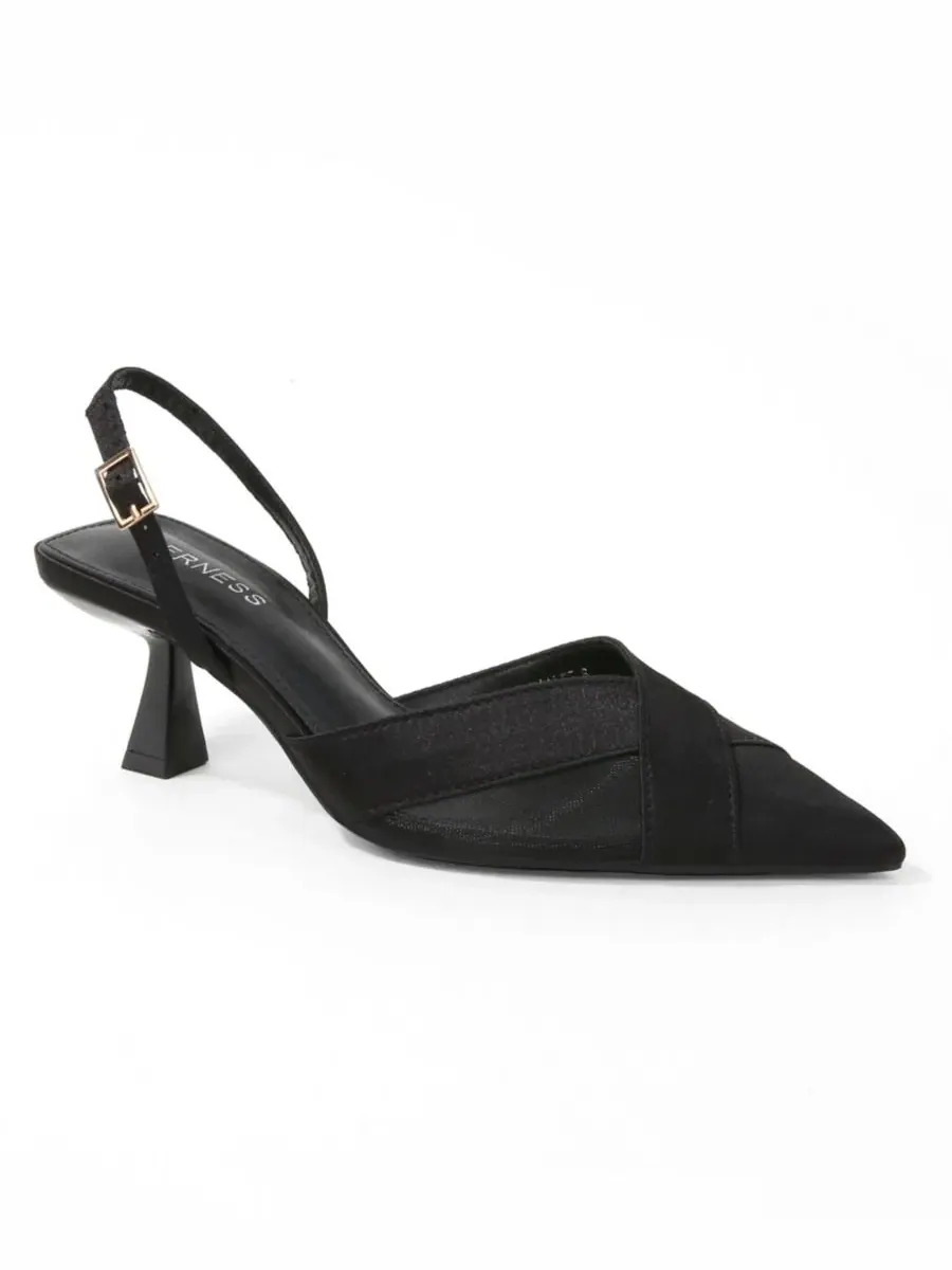 Туфли-лодочки с открытой пяткой Hailee Mesh and Satin Special Occasion Slingback Pumps BERNESS