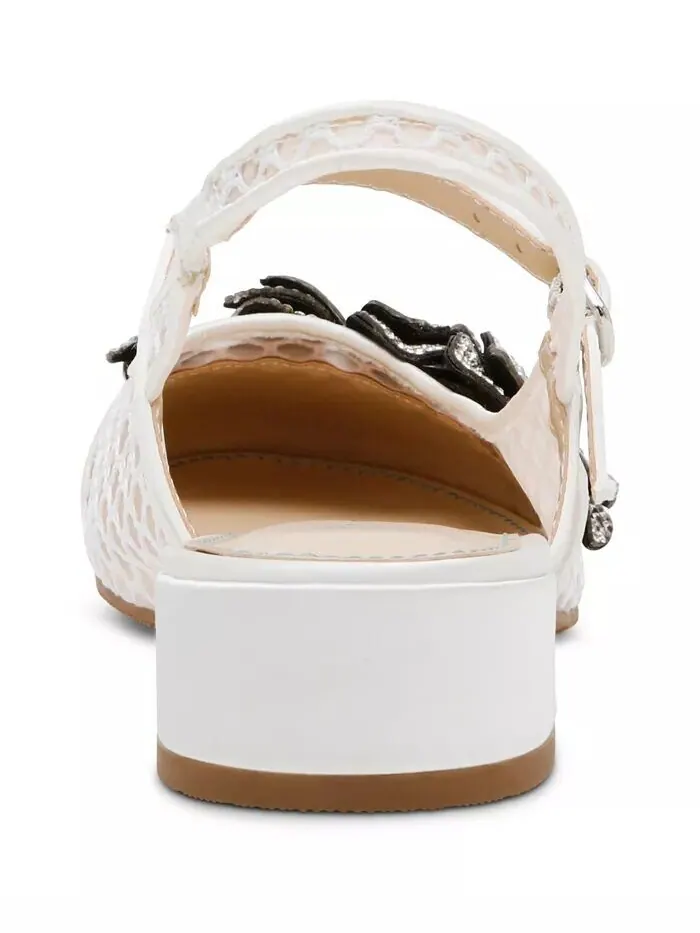 Туфли Sofya Mesh Flats с цветами для маленьких и больших девочек Betsey Johnson — изображение 4 из 5, белый